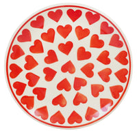 A picture of a Polish Pottery 7.25" Dessert Plate (Whole Hearted Red) | T131T-SEDC as shown at PolishPotteryOutlet.com/products/7-25-dessert-plate-whole-hearted-red