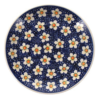 A picture of a Polish Pottery 7.25" Dessert Plate (Paperwhites) | T131T-TJP as shown at PolishPotteryOutlet.com/products/7-25-dessert-plate-paperwhites