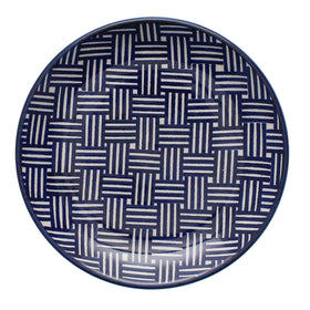Polish Pottery 7.25" Dessert Plate (Blue Basket Weave) | T131U-32 Additional Image at PolishPotteryOutlet.com
