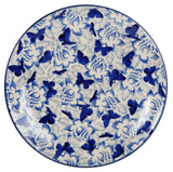 Plate, Round, Dessert, 7.25" in "Dusty Blue Butterflies" by Manufaktura | T131U-AS56