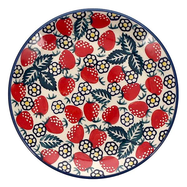 Plate, Round, Dessert, 7.25" in "Strawberry Fields" by Manufaktura | T131U-AS59