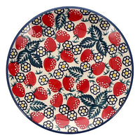 A picture of a Polish Pottery 7.25" Dessert Plate (Strawberry Fields) | T131U-AS59 as shown at PolishPotteryOutlet.com/products/7-25-dessert-plate-strawberry-fields
