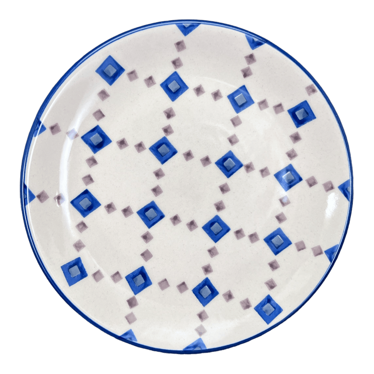 Plate, Round, Dessert, 7.25" in "Diamond Quilt" by Manufaktura | T131U-AS67