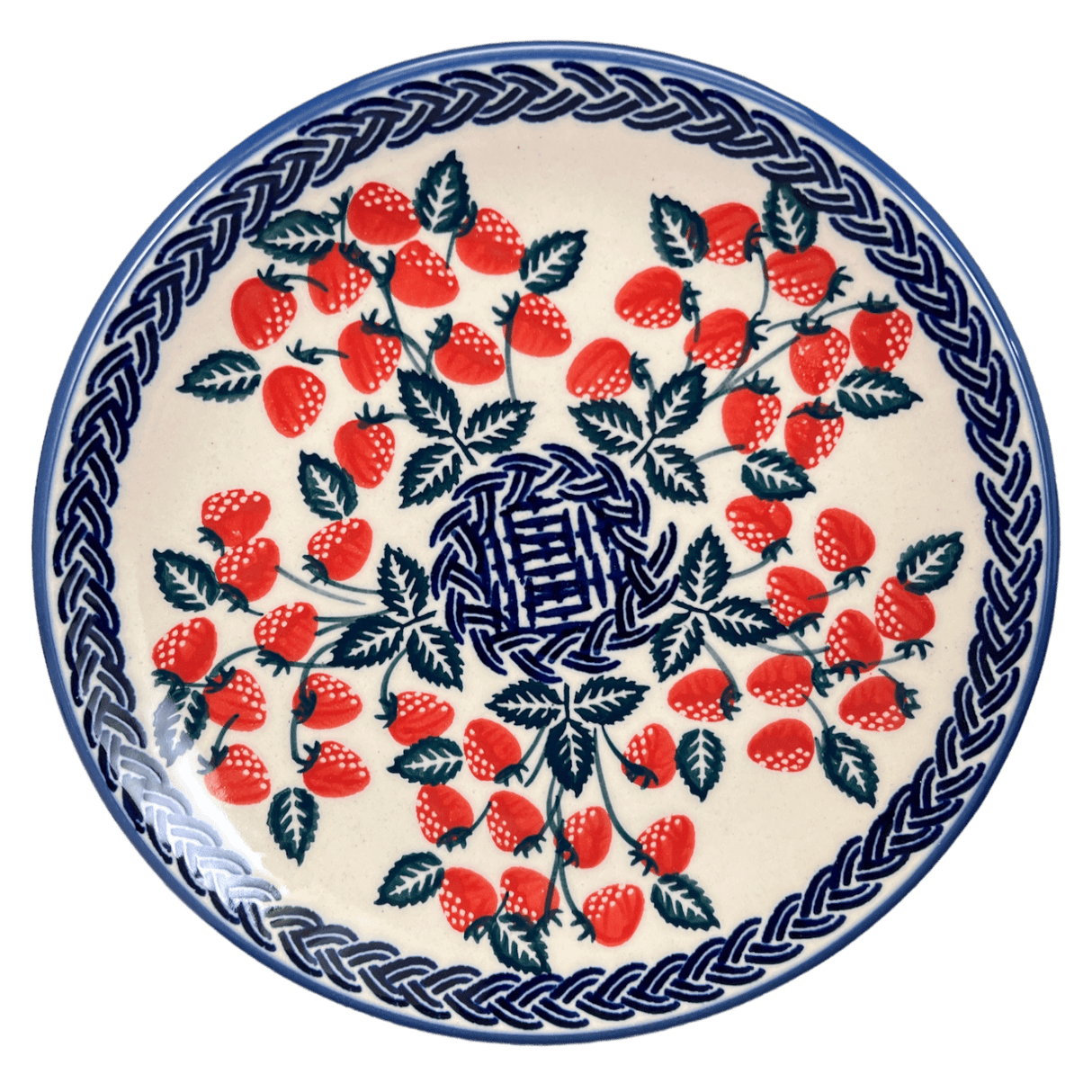 Plate, Round, Dessert, 7.25" in "Fresh Strawberries" by Manufaktura | T131U-AS70