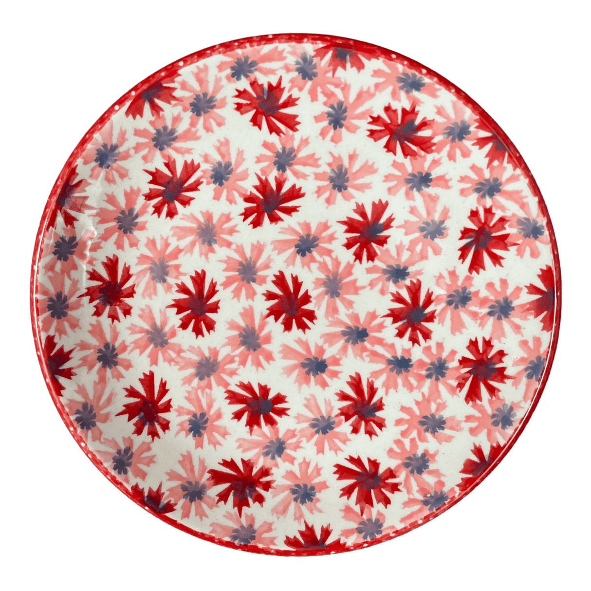 Plate, Round, Dessert, 7.25" in "Scarlet Daisy" by Manufaktura | T131U-AS73