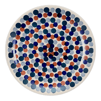 A picture of a Polish Pottery 7.25" Dessert Plate (Fall Confetti) | T131U-BM01 as shown at PolishPotteryOutlet.com/products/7-25-dessert-plate-fall-confetti-t131u-bm01