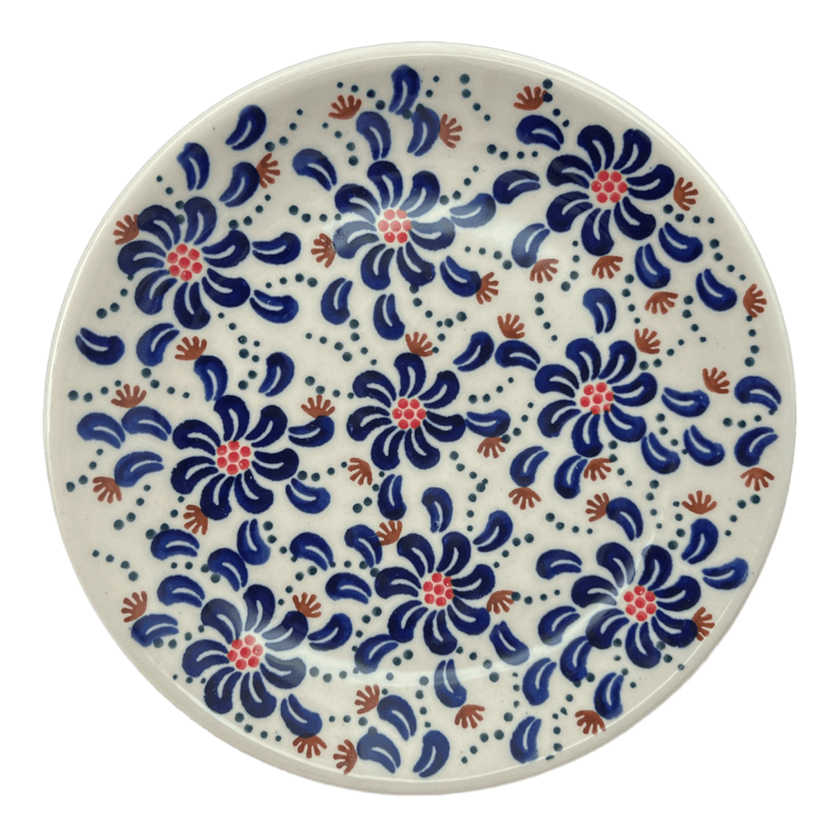 Plate, Round, Dessert, 7.25" in "Floral Fireworks" by Manufaktura | T131U-BSAS