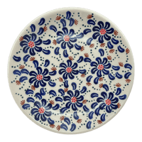 A picture of a Polish Pottery 7.25" Dessert Plate (Floral Fireworks) | T131U-BSAS as shown at PolishPotteryOutlet.com/products/7-25-dessert-plate-floral-fireworks-t131u-bsas