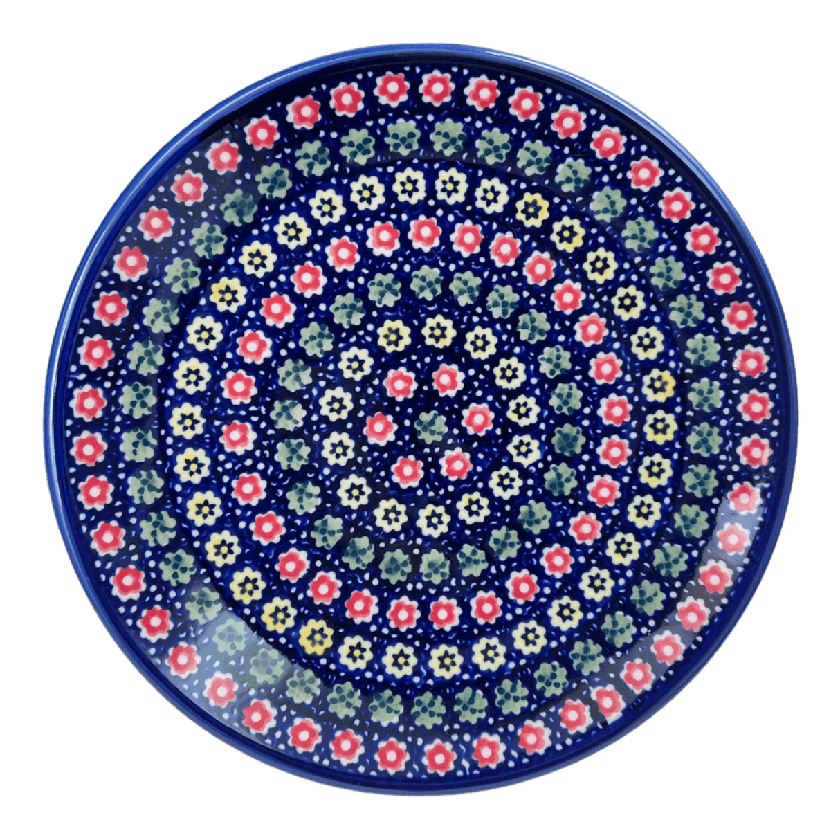 Plate, Round, Dessert, 7.25" in "Rings of Flowers" by Manufaktura | T131U-DH17