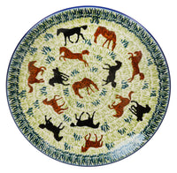 A picture of a Polish Pottery 7.25" Dessert Plate (On the Range) | T131U-INK2 as shown at PolishPotteryOutlet.com/products/7-25-dessert-plate-on-the-range