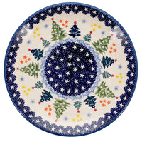 A picture of a Polish Pottery 7.25" Dessert Plate (Festive Forest) | T131U-INS6 as shown at PolishPotteryOutlet.com/products/round-dessert-plate-t131u-ins6