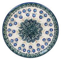 A picture of a Polish Pottery 7.25" Dessert Plate (Blossoms on the Green) | T131U-J126 as shown at PolishPotteryOutlet.com/products/7-25-dessert-plate-blossoms-on-the-green