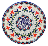 A picture of a Polish Pottery 7.25" Dessert Plate (Scandinavian Scarlet) | T131U-P295 as shown at PolishPotteryOutlet.com/products/725-dessert-plate-scandinavian-scarlet