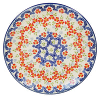 A picture of a Polish Pottery 7.25" Dessert Plate (Ring Around the Rosie) | T131U-P321 as shown at PolishPotteryOutlet.com/products/725-dessert-plate-ring-around-the-rosie