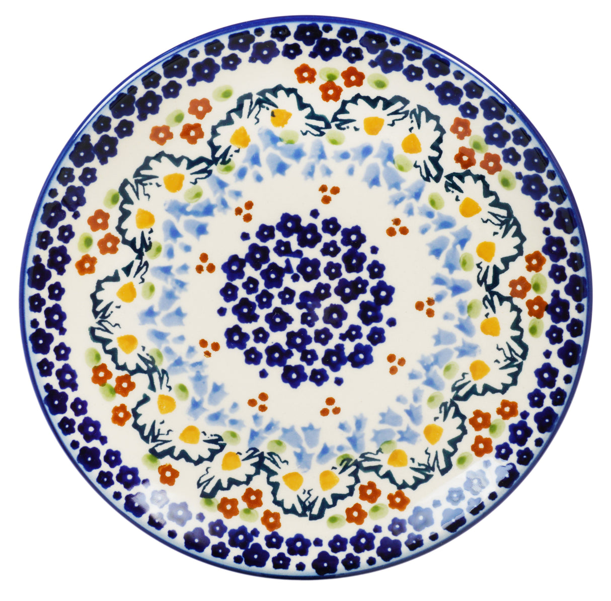 Plate, Round, Dessert, 7.25" in "Blue Bell Delight" by Manufaktura | T131U-P356