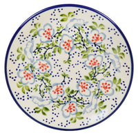 A picture of a Polish Pottery 7.25" Dessert Plate (Flowers & Lace) | T131U-P372 as shown at PolishPotteryOutlet.com/products/725-dessert-plate-flowers-lace