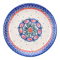 A picture of a Polish Pottery 7.25" Dessert Plate (Daisy Chain) | T131U-ST as shown at PolishPotteryOutlet.com/products/7-25-dessert-plate-daisy-chain-t131u-st