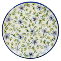 A picture of a Polish Pottery 7.25" Dessert Plate (Periwinkle Vine) | T131U-TAB1 as shown at PolishPotteryOutlet.com/products/725-dessert-plate-periwinkle-vine