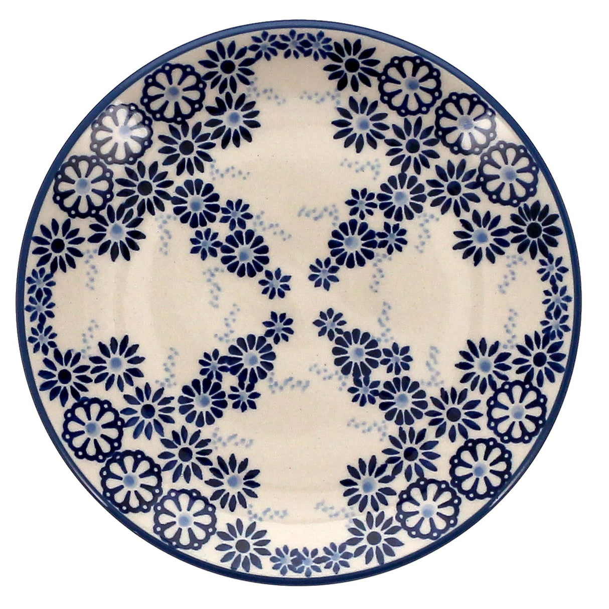 Plate, Round, Dessert, 7.25" in "Cobalt Falls" by Manufaktura | T131U-WB04