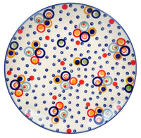 A picture of a Polish Pottery 10" Dinner Plate (Bubble Machine) | T132M-AS38 as shown at PolishPotteryOutlet.com/products/10-dinner-plate-bubble-machine
