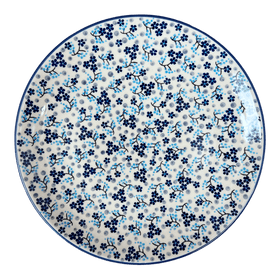 Polish Pottery 10" Dinner Plate (Scattered Blues) | T132S-AS45 Additional Image at PolishPotteryOutlet.com
