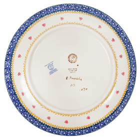 Polish Pottery 10" Dinner Plate (Ruby Bouquet) | T132S-DPCS Additional Image at PolishPotteryOutlet.com