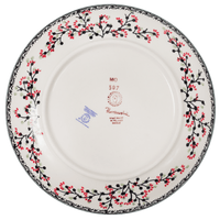 A picture of a Polish Pottery 10" Dinner Plate (Cherry Blossom) | T132S-DPGJ as shown at PolishPotteryOutlet.com/products/10-dinner-plate-cherry-blossom