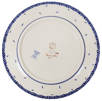 A picture of a Polish Pottery 10" Dinner Plate (Brilliant Garden) | T132S-DPLW as shown at PolishPotteryOutlet.com/products/10-dinner-plate-brilliant-garden