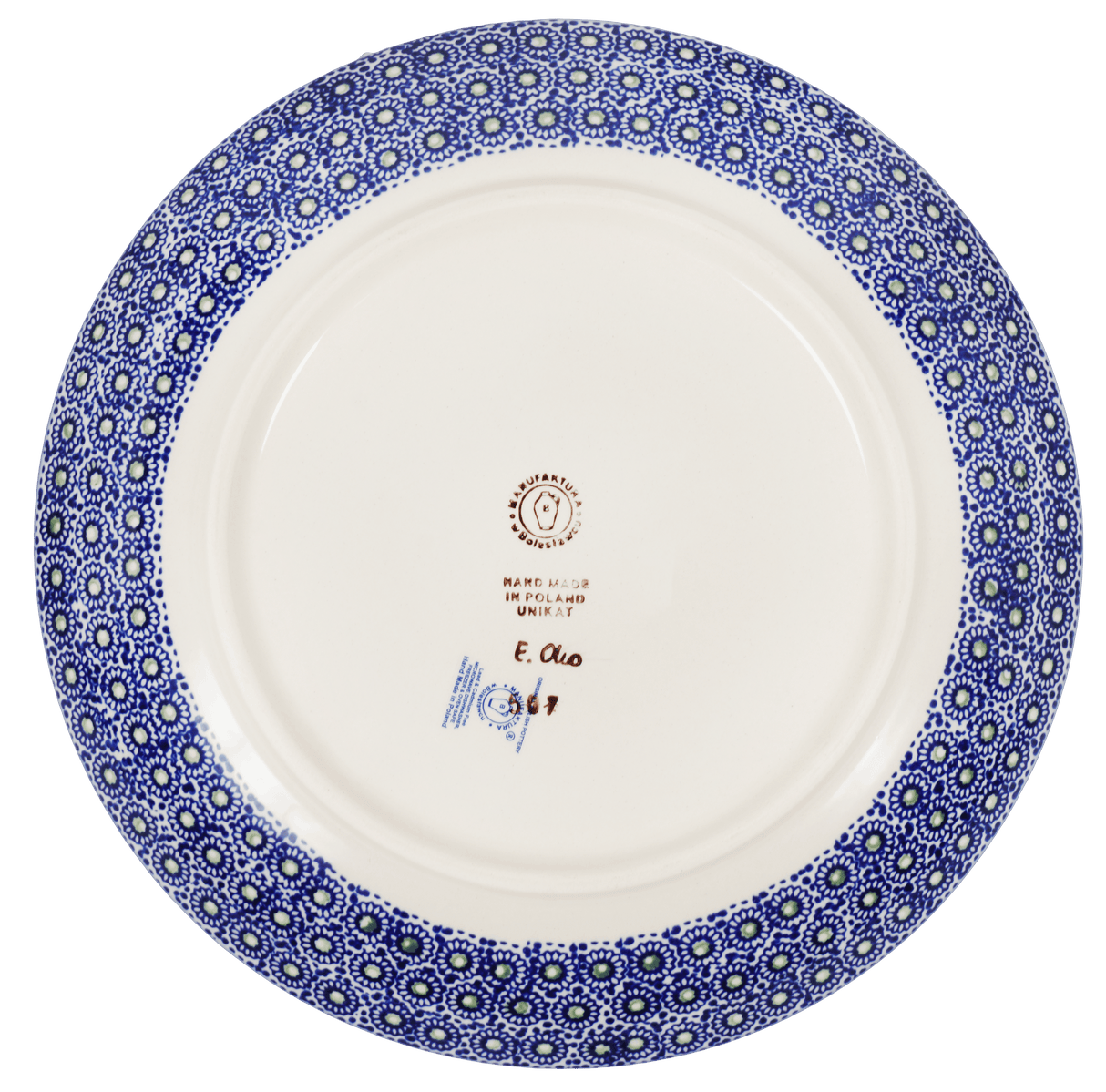 Plate, Round, Dinner, 10" in "Lily in the Grass" by Manufaktura | T132S-EO33