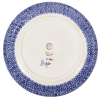 A picture of a Polish Pottery 10" Dinner Plate (Lily in the Grass) | T132S-EO33 as shown at PolishPotteryOutlet.com/products/10-dinner-plate-lily-in-the-grass