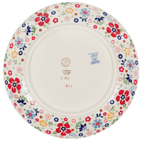 A picture of a Polish Pottery 10" Dinner Plate (Full Bloom) | T132S-EO34 as shown at PolishPotteryOutlet.com/products/10-dinner-plate-full-bloom