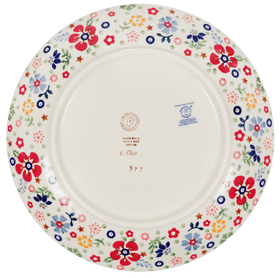 Polish Pottery 10" Dinner Plate (Full Bloom) | T132S-EO34 Additional Image at PolishPotteryOutlet.com