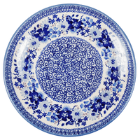 A picture of a Polish Pottery 10" Dinner Plate (Blue Life) | T132S-EO39 as shown at PolishPotteryOutlet.com/products/10-dinner-plate-blue-life