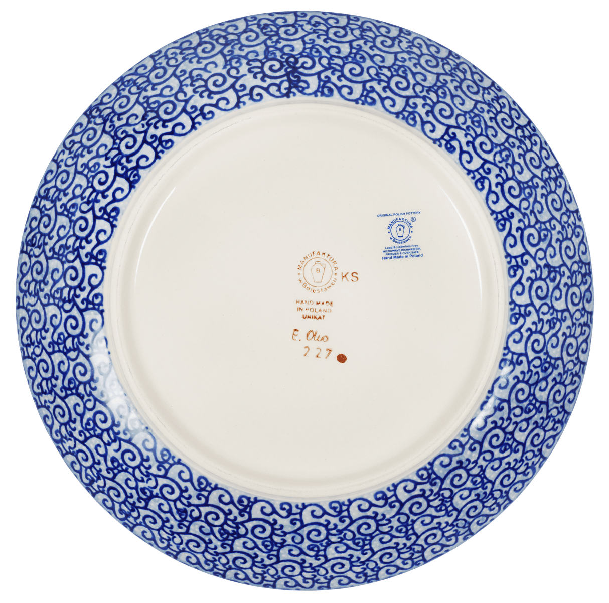 Plate, Round, Dinner, 10" in "Blue Life" by Manufaktura | T132S-EO39