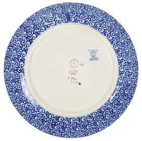 Polish Pottery 10" Dinner Plate (Blue Life) | T132S-EO39 Additional Image at PolishPotteryOutlet.com