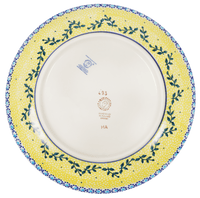 A picture of a Polish Pottery 10" Dinner Plate (Sunnyside Up) | T132S-GAJ as shown at PolishPotteryOutlet.com/products/10-dinner-plate-sunnyside-up