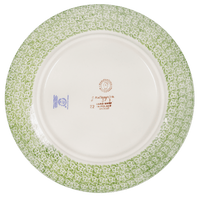 A picture of a Polish Pottery 10" Dinner Plate (Garden Splendor) | T132S-GM11 as shown at PolishPotteryOutlet.com/products/10-dinner-plate-garden-splendor
