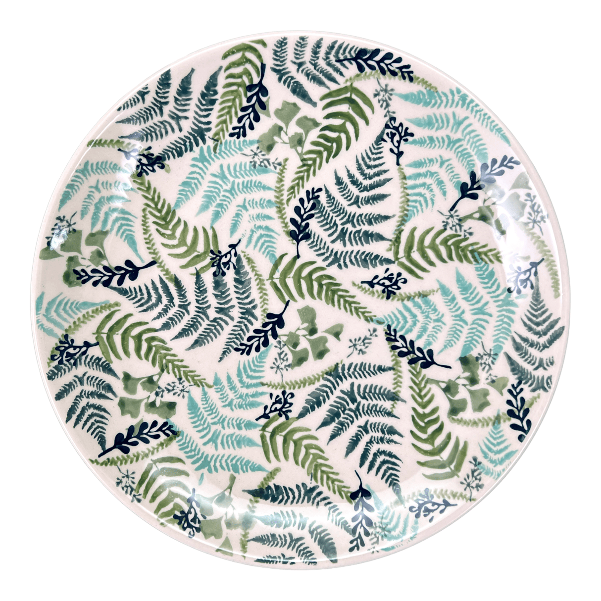 Plate, Round, Dinner, 10" in "Scattered Ferns" by Manufaktura | T132S-GZ39