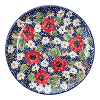 A picture of a Polish Pottery 10" Dinner Plate (Poppies & Posies) | T132S-IM02 as shown at PolishPotteryOutlet.com/products/10-dinner-plate-poppies-posies
