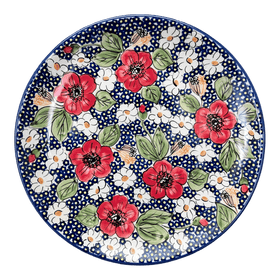 Polish Pottery 10" Dinner Plate (Poppies & Posies) | T132S-IM02 Additional Image at PolishPotteryOutlet.com