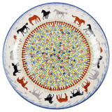 Plate, Round, Dinner, 10" in "Wild Horses" by Manufaktura | T132S-INK1