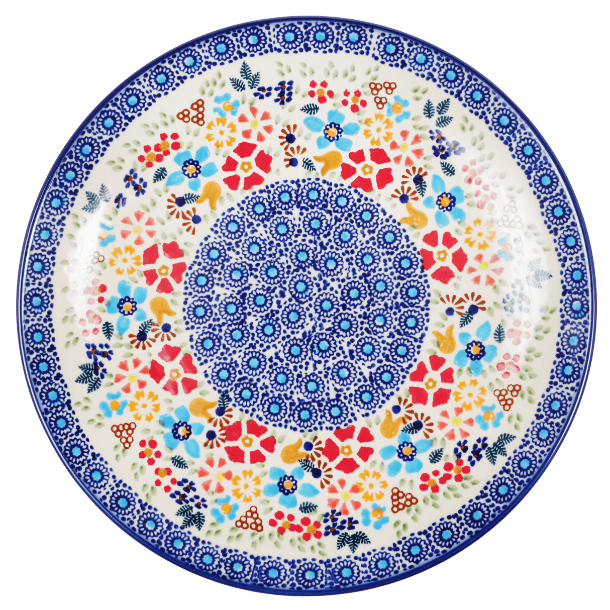Plate, Round, Dinner, 10" in "Festive Flowers" by Manufaktura | T132S-IZ16