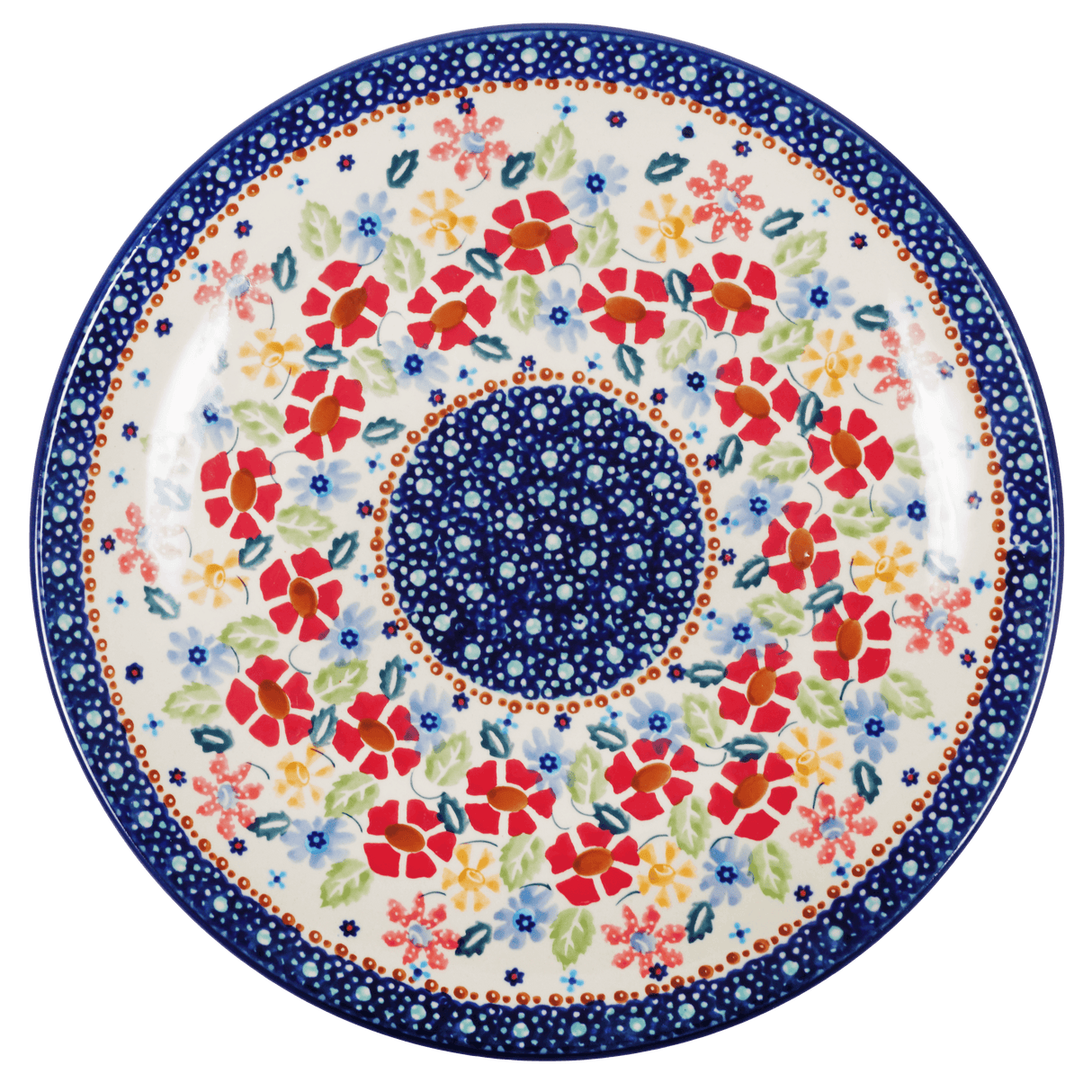 Plate, Round, Dinner, 10" in "Brilliant Bouquet" by Manufaktura | T132S-J113