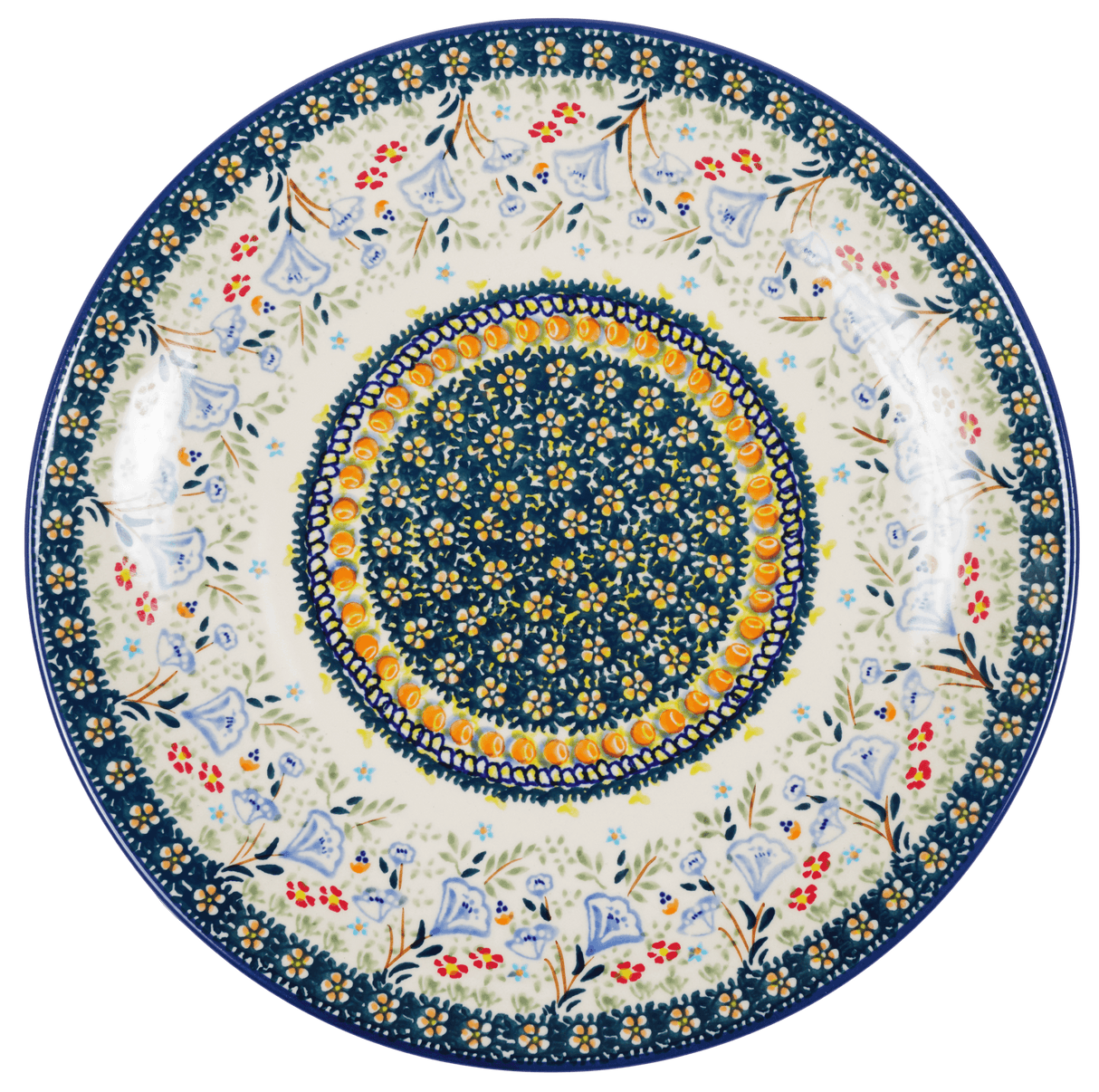 Plate, Round, Dinner, 10" in "Trailing Blossoms" by Manufaktura | T132S-JZ32