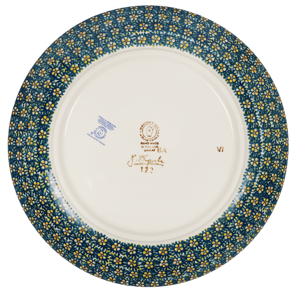 Plate, Round, Dinner, 10" in "Trailing Blossoms" by Manufaktura | T132S-JZ32