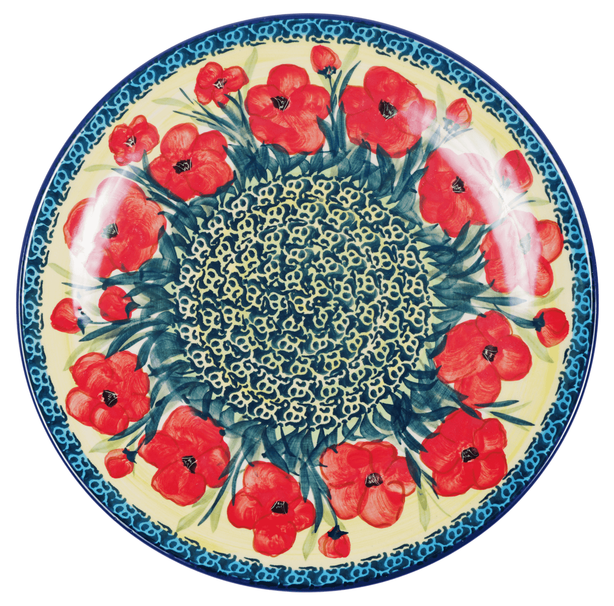 Plate, Round, Dinner, 10" in "Poppies in Bloom" by Manufaktura | T132S-JZ34