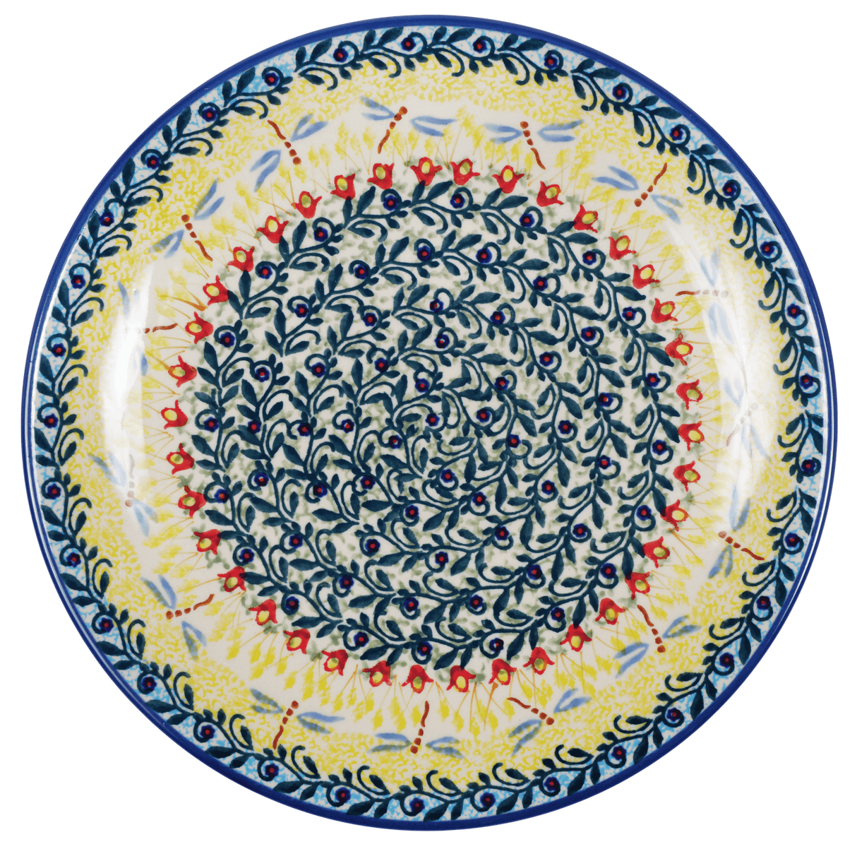 Plate, Round, Dinner, 10" in "Dragonfly Delight" by Manufaktura | T132S-JZ36