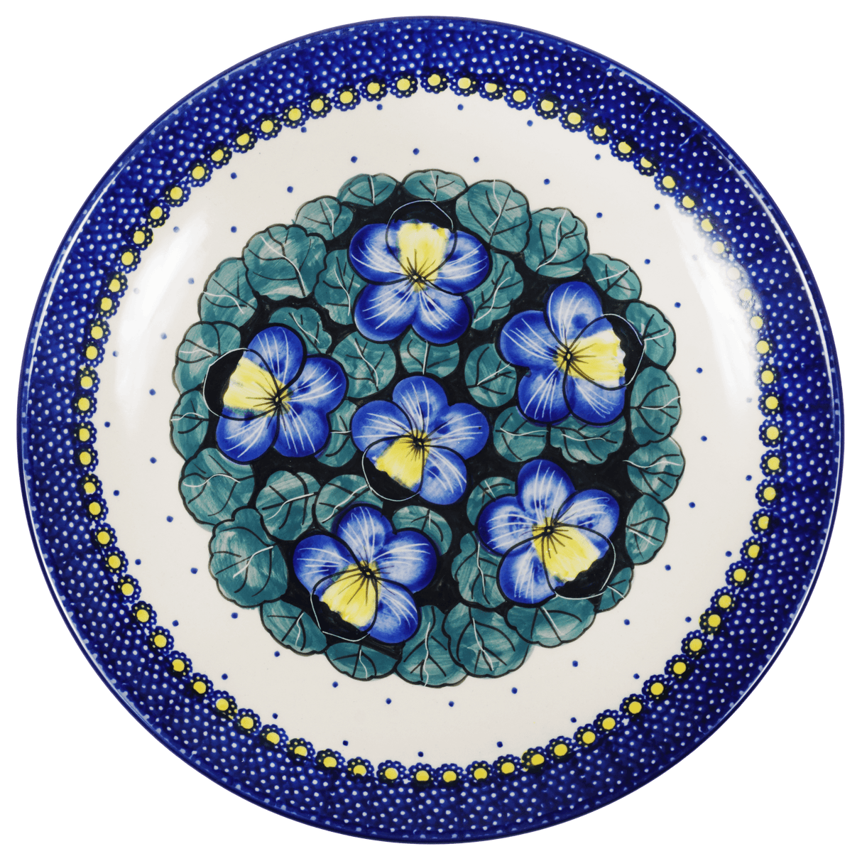 Plate, Round, Dinner, 10" in "Pansies" by Manufaktura | T132S-JZB