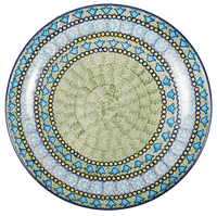 A picture of a Polish Pottery 10" Dinner Plate (Blue Bells) | T132S-KLDN as shown at PolishPotteryOutlet.com/products/10-dinner-plate-blue-bells