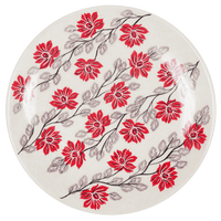 A picture of a Polish Pottery 10" Dinner Plate (Evening Blossoms) | T132S-KS01 as shown at PolishPotteryOutlet.com/products/10-dinner-plate-evening-blossoms